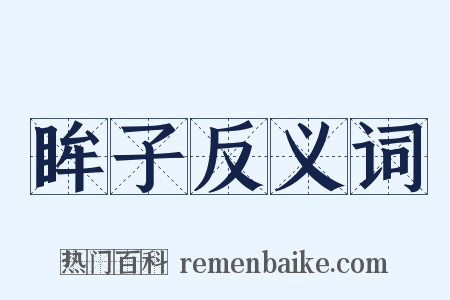 眸子反义词是什么意思的图片